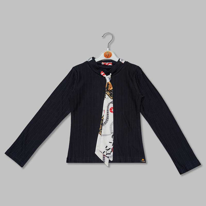 Top for Kid Girls with Tie