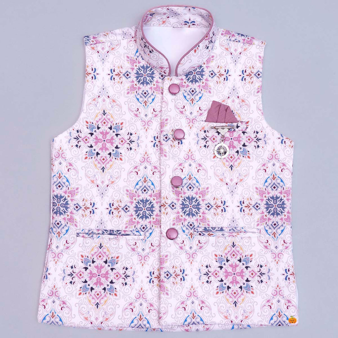 Onion Boys Kurta Pajama with Nehru Jacket Nehru Jacket View