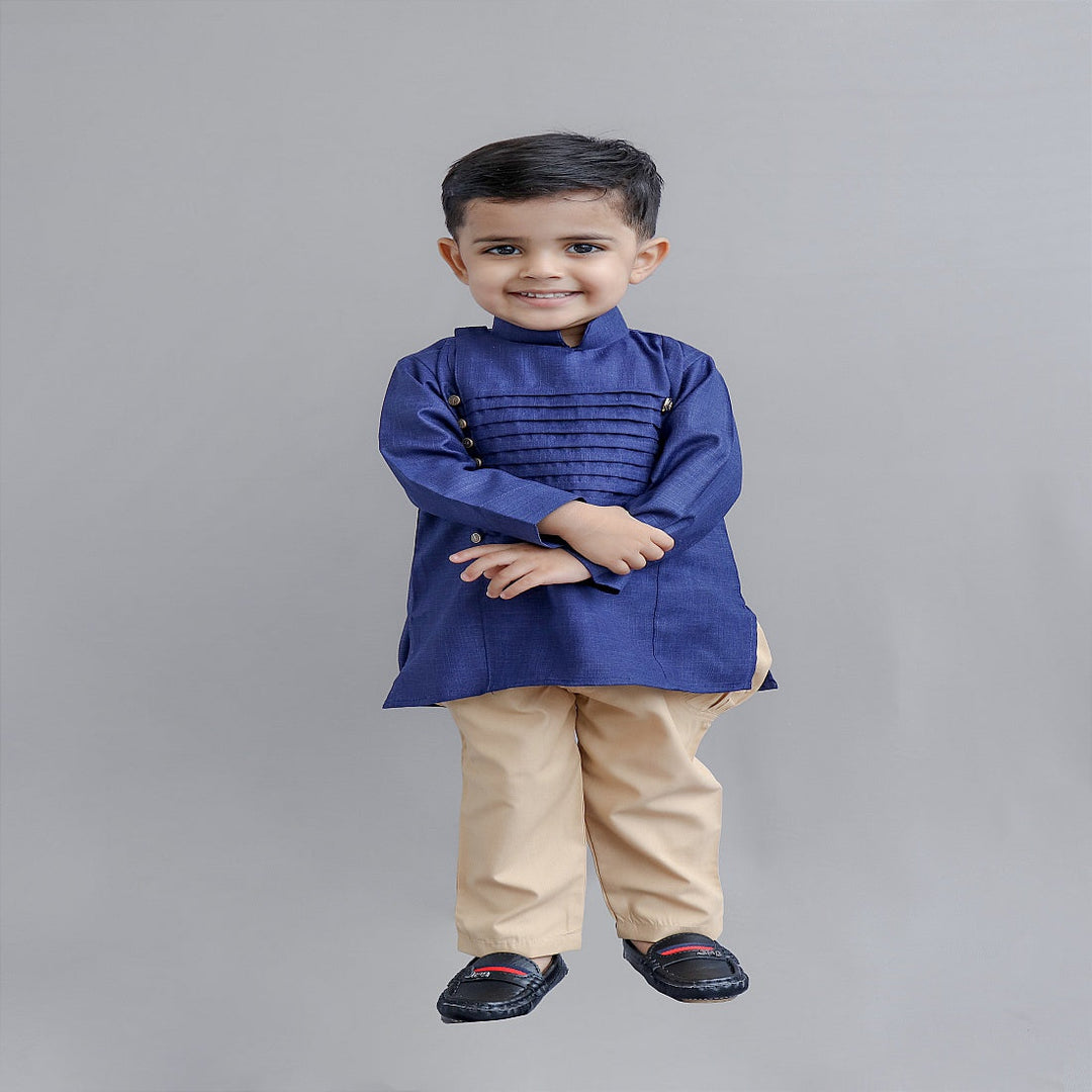 Blue Boys Kurta Pajama Front View