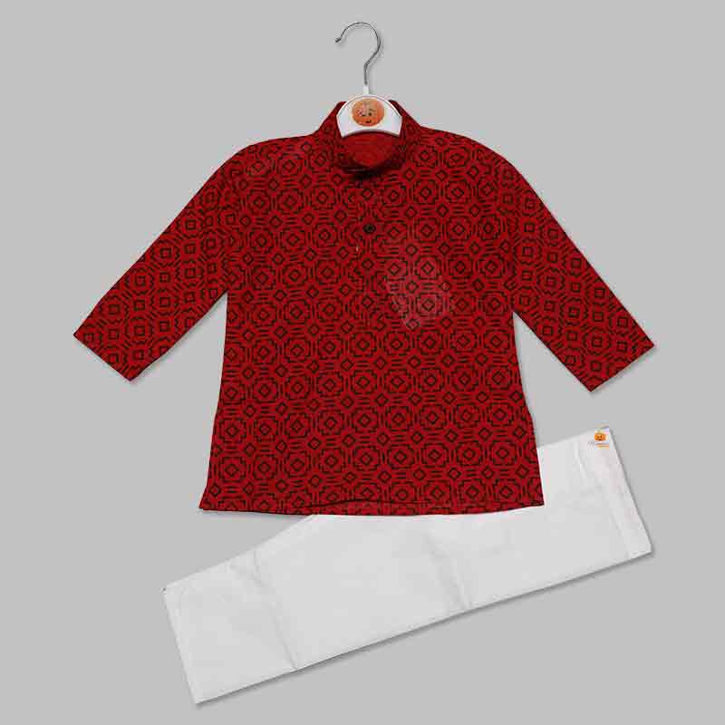 Traditional kurta pajama for boys Front View