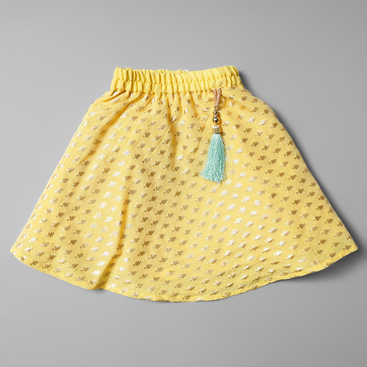 Sea Green & Yellow Baby Girls Lehenga Choli