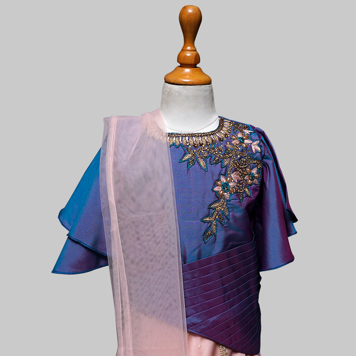 Turquoise Girls Lehenga Choli