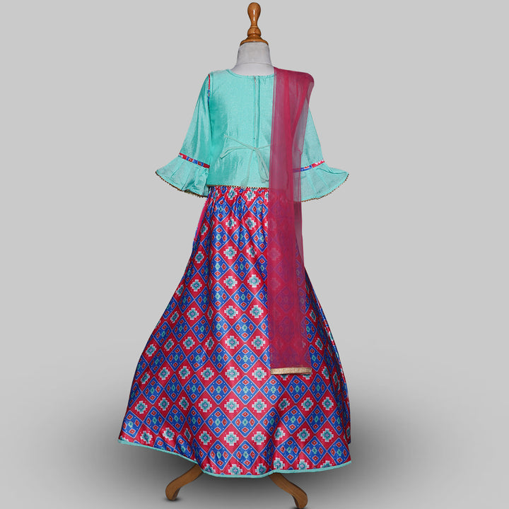 Multicolored Kid Girls Lehenga Choli