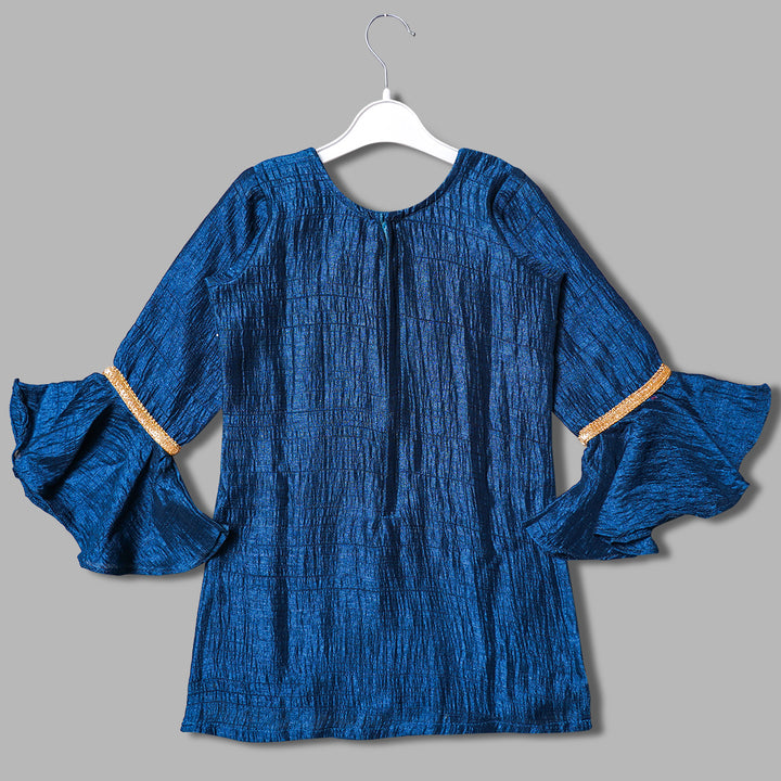 Blue Girls Gharara Dress Back View