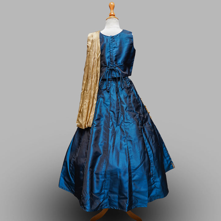 Navy Blue Girls Lehenga Choli