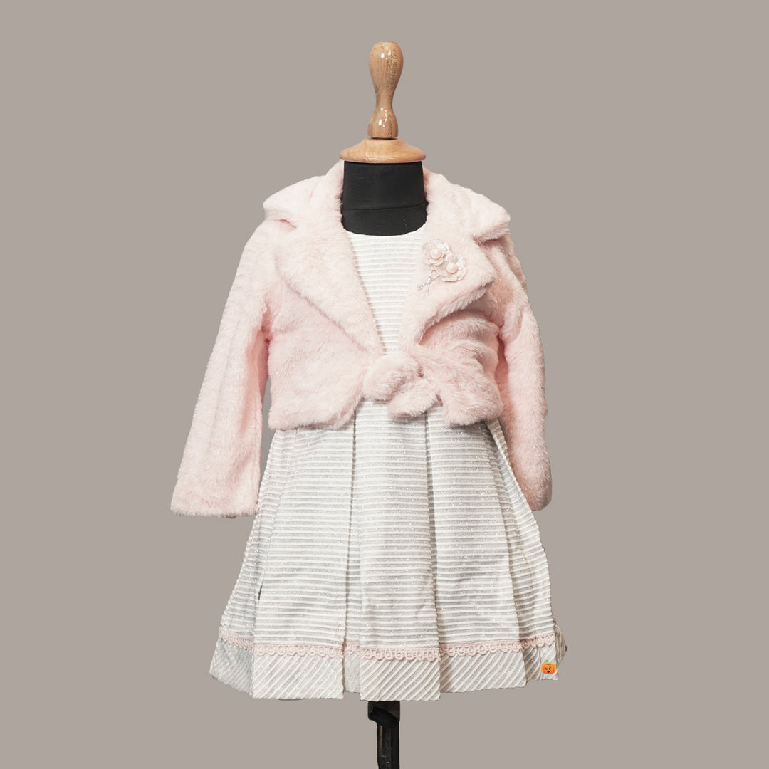 Midi Dress Party Wear Woolen Dresses Peach Sky Blue Winter Wear