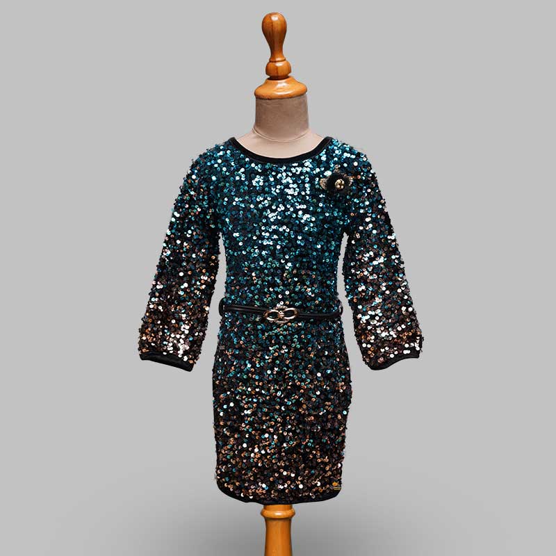 Sparkle Girls Sparkly Party Dresses Shiny Party Wear Sequin Girls Midi