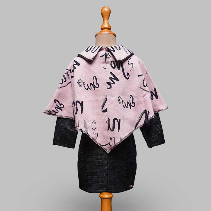 Black Girls Midi with Ponchos Back View