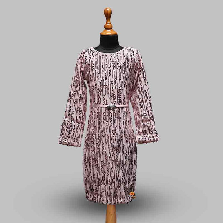 Fawn Pink Glistening Girls Midi Variant Front View