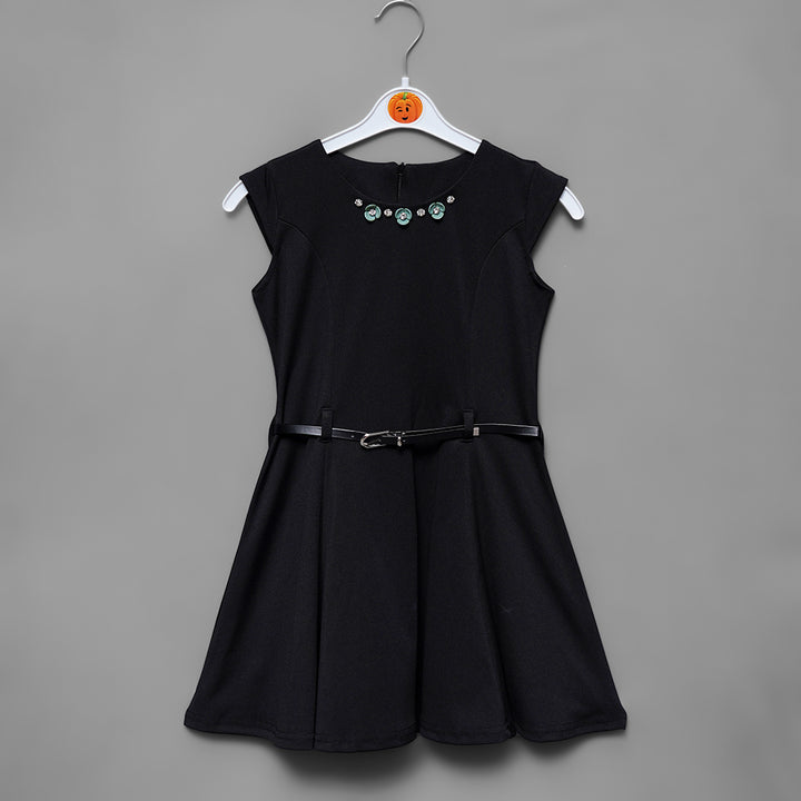 Solid Girls Midi With Polka Dots Inner View