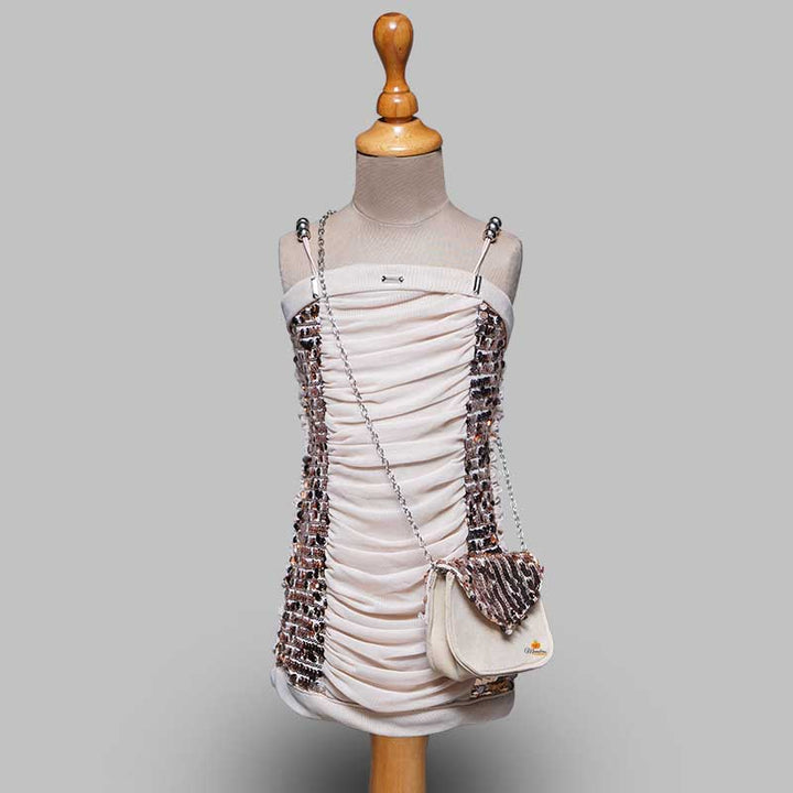 Solid Girls Midi With Square Neck & Jacket Inner View