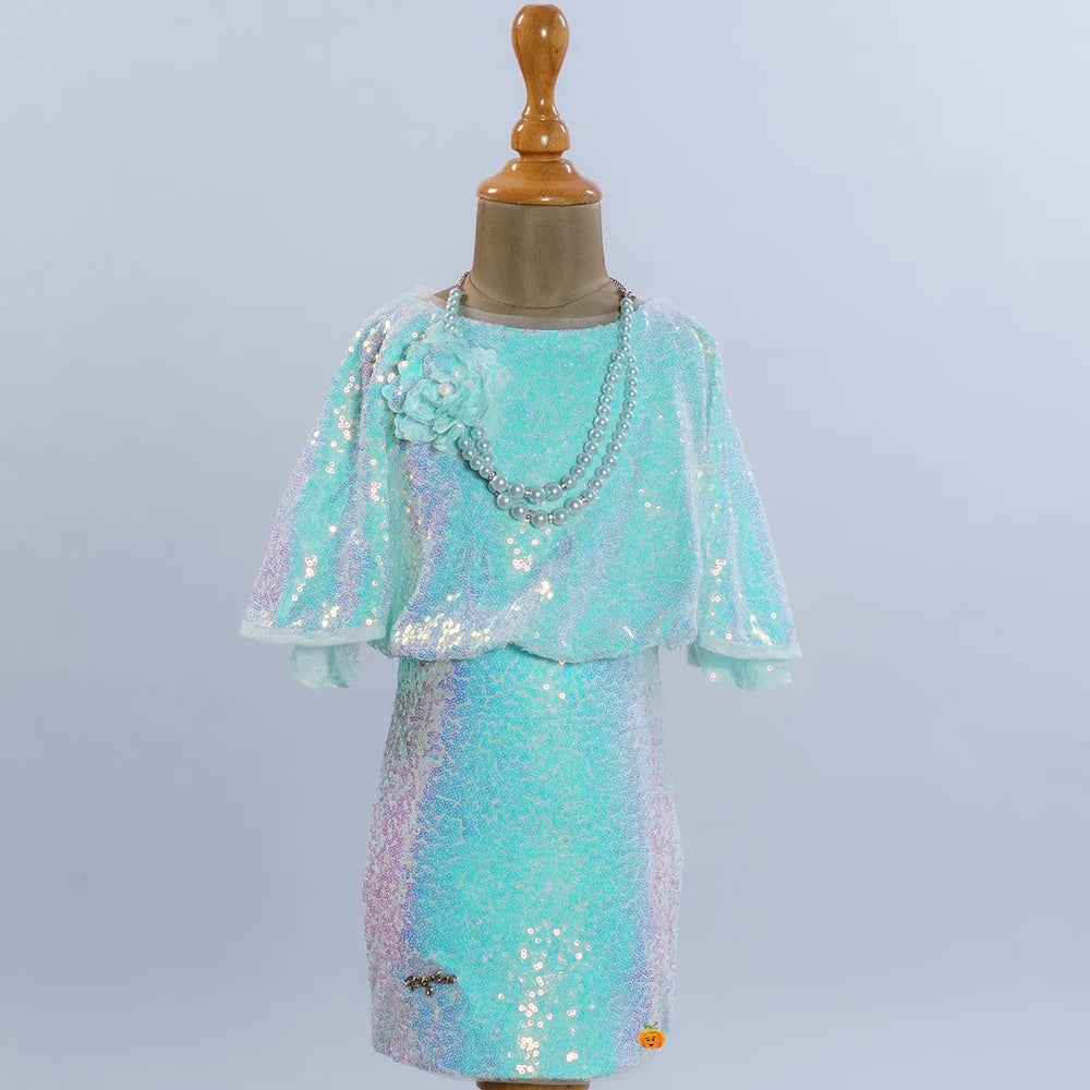 Sparkling Sequin Girls Midi Front View