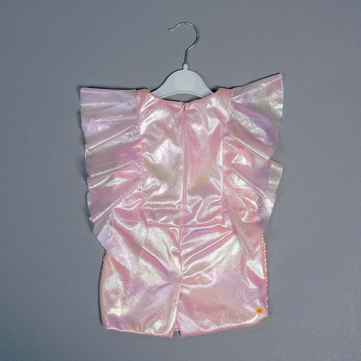 Pink Party Wear Girls Midi Back View