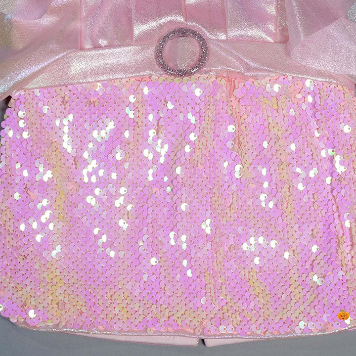 party wear midi for girls in pink color
