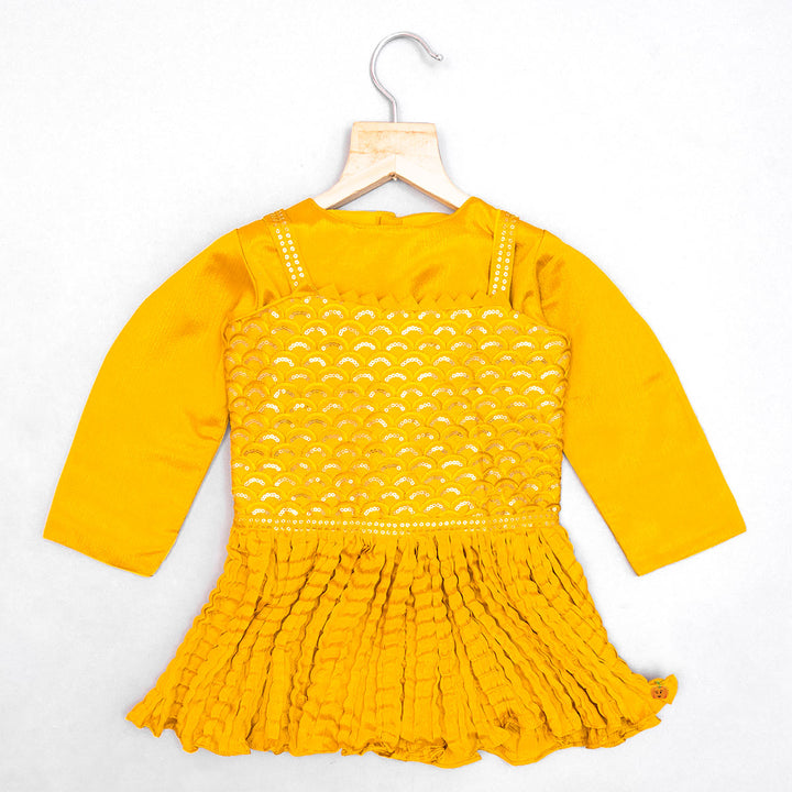 Peplum Kurti with Palazzo for Girls Top View
