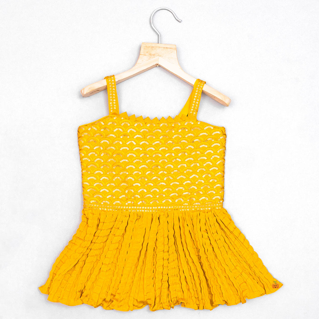Peplum Kurti with Palazzo for Girls Top View