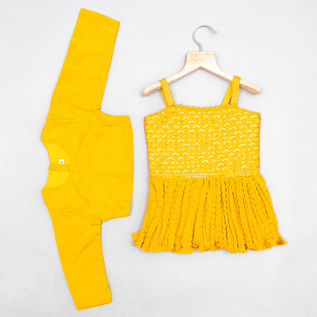 Peplum Kurti with Palazzo for Girls Full View