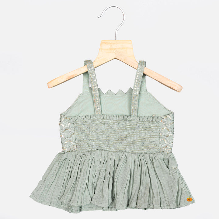 Peplum Kurti with Girls Palazzo Suit