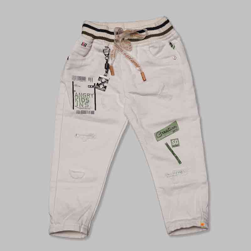 KIDS CRICKET WHITE TROUSER TS 100 JR