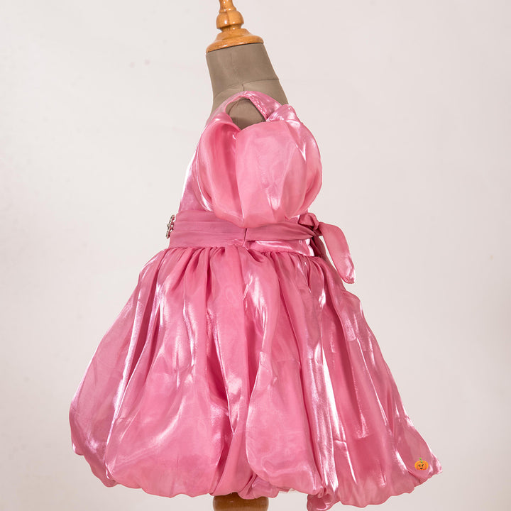 Onion-Wine Puff Frock for Girls Side View