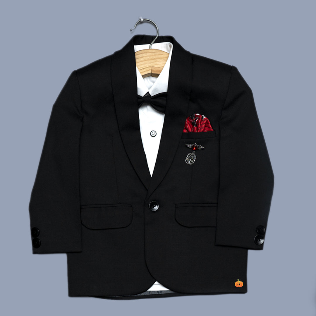 Black Bow Tie Boys Tuxedo Top View