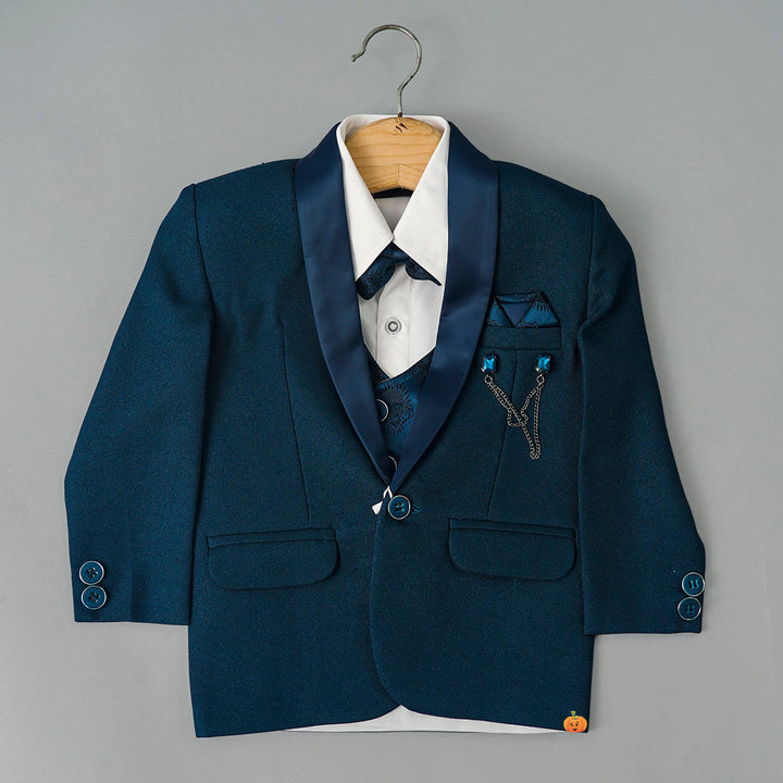 Rama Boys Tuxedo Suit with Bow Top View