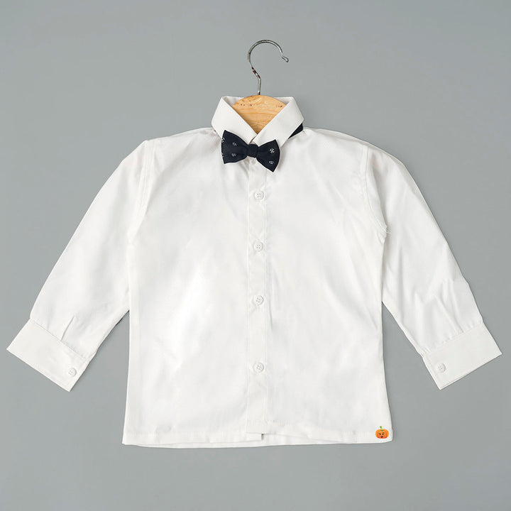 Grey Boys Suit with Bow Tie Inner View