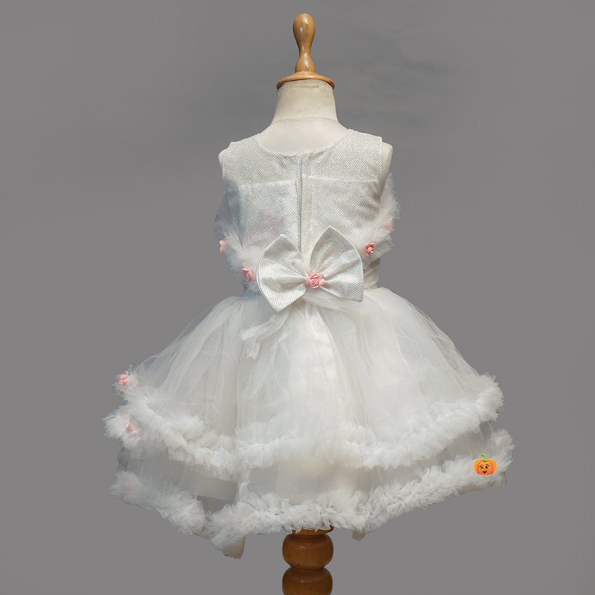 Buy Kids White Gown - White Party Wear Girl Designer Gown