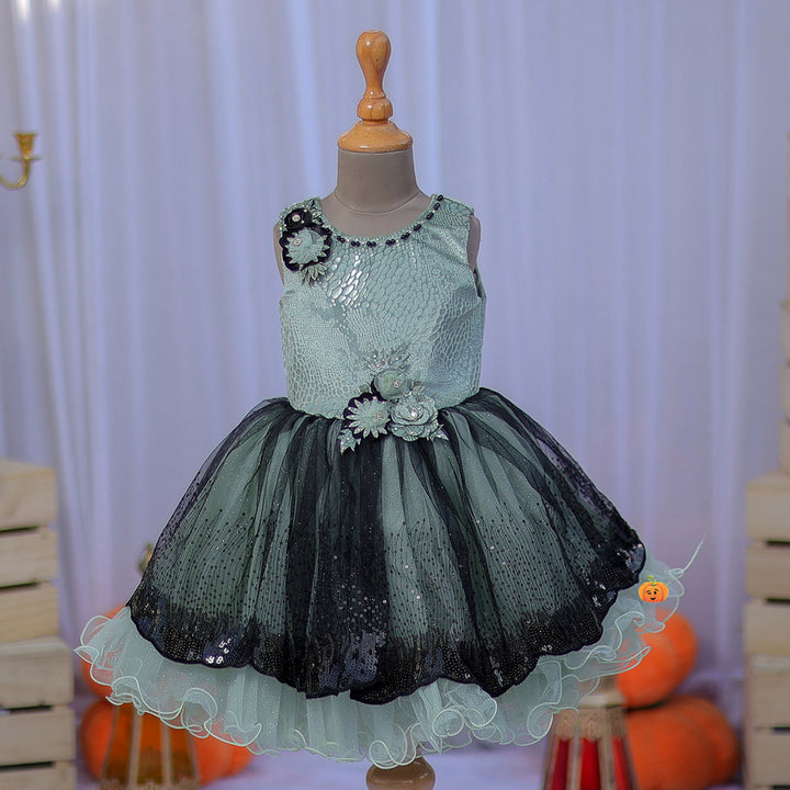 Pista Party Wear Girls Frock Front View