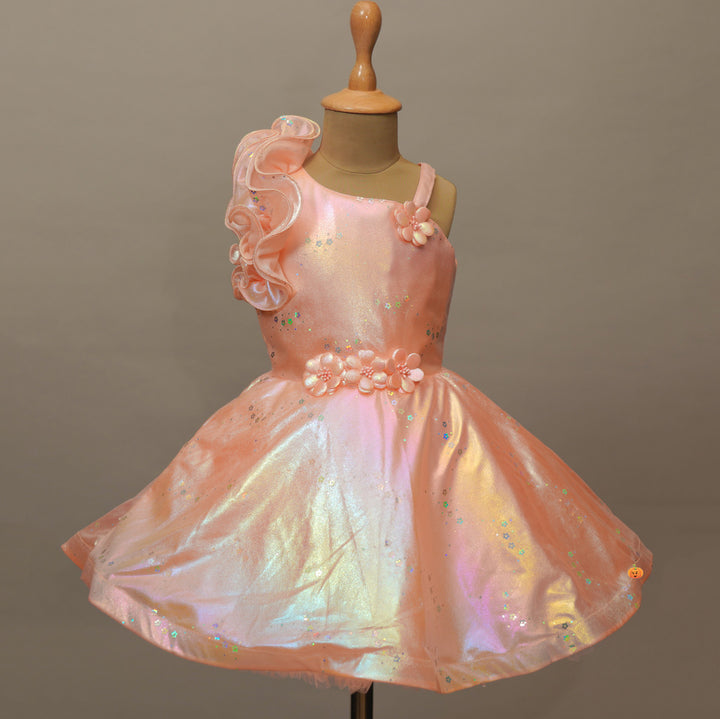 Sea Green Girls Party Wear Frock For Kids