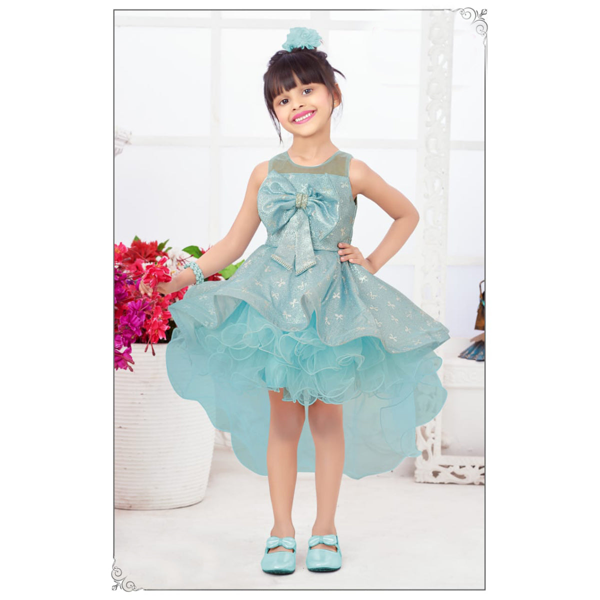 LIKADO FASHION new 2023 Fancy top selling and very comfortable pink net  frock for baby girl