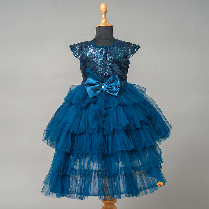 Rama High Low Girls Frock Back View
