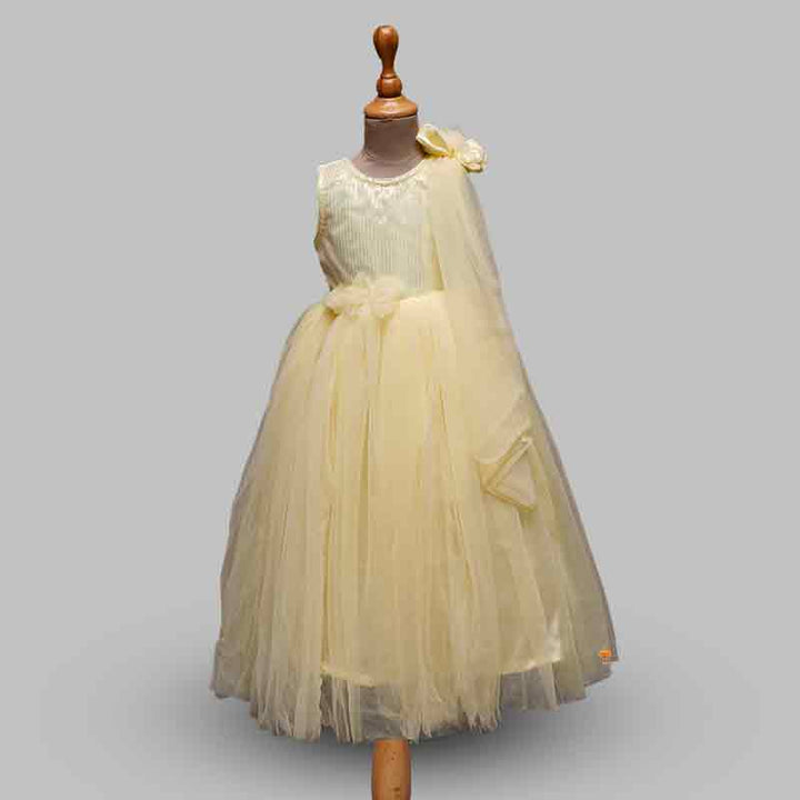 Layered Sequin Gown for Girls Front View
