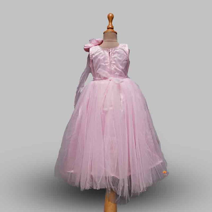 Layered Sequin Gown for Girls Back View