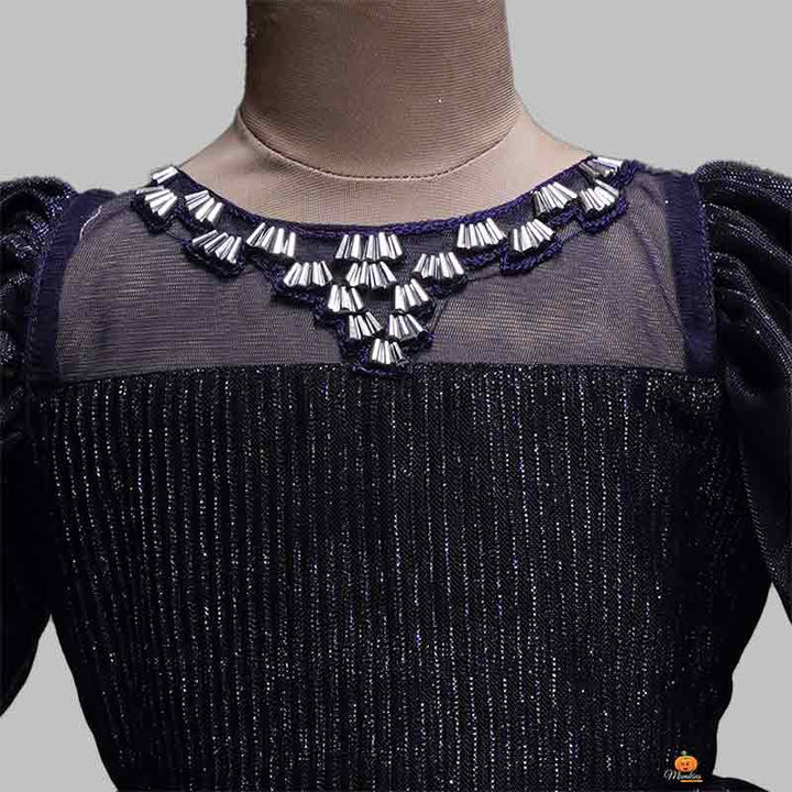 Asymmetrical Frock For Girls Close Up View