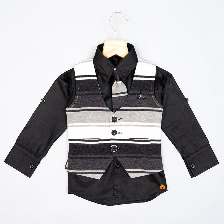 Striped Party Wear Dress for Boys Top View