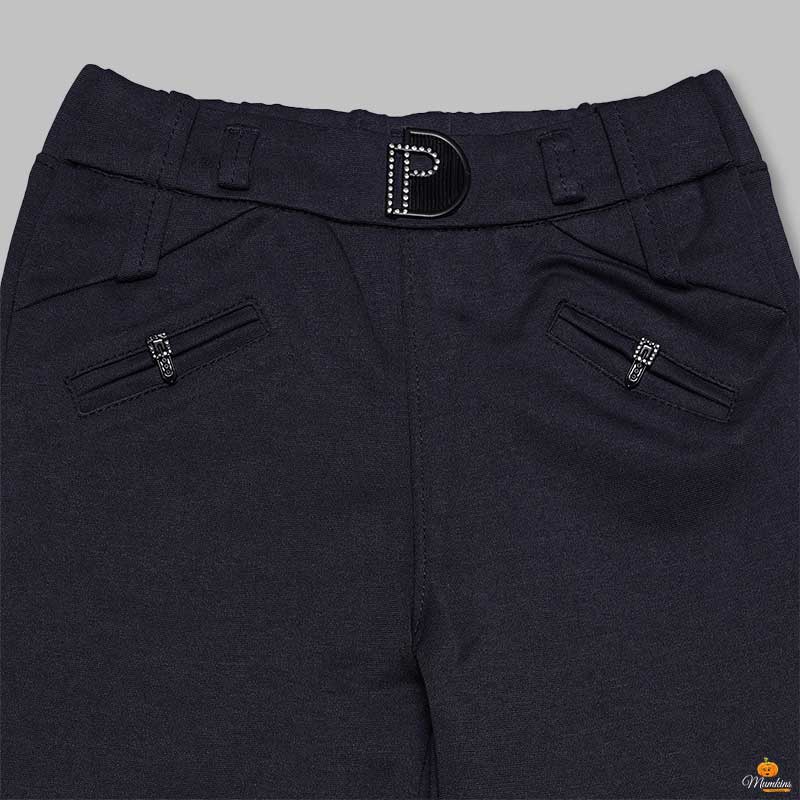 Navy Blue & Black Jeans for Girls Close Up View