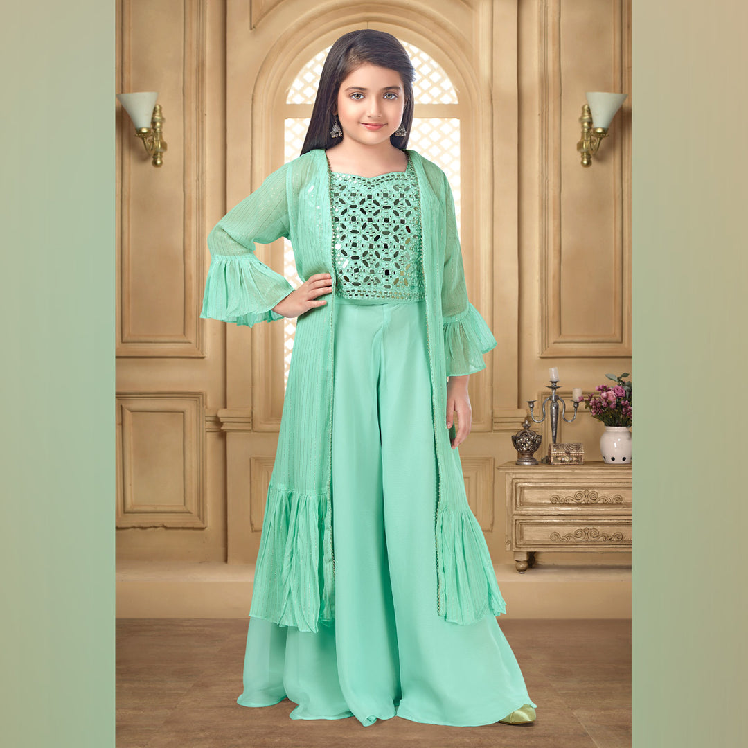 Ladies Suit Plazo Suit Buy Online Buy Girls Plazo Dress With Shrug