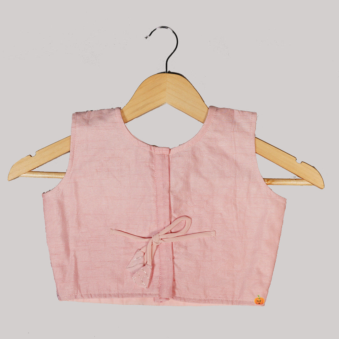 Pink & Sea Green Plazo Suit For Girls