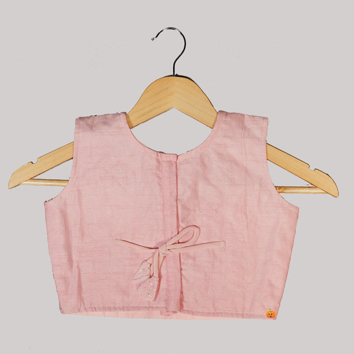 Pink & Sea Green Plazo Suit For Girls