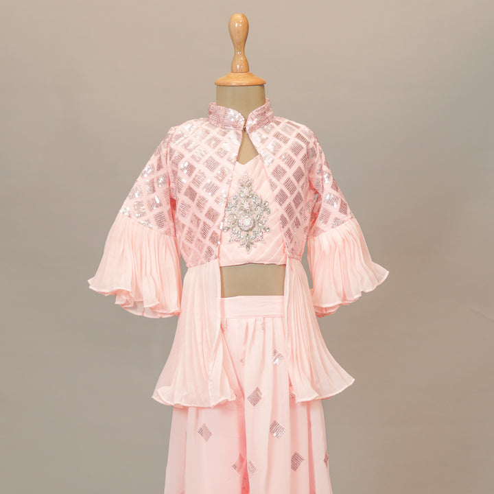 Shrug Suit With Plazo For Kids