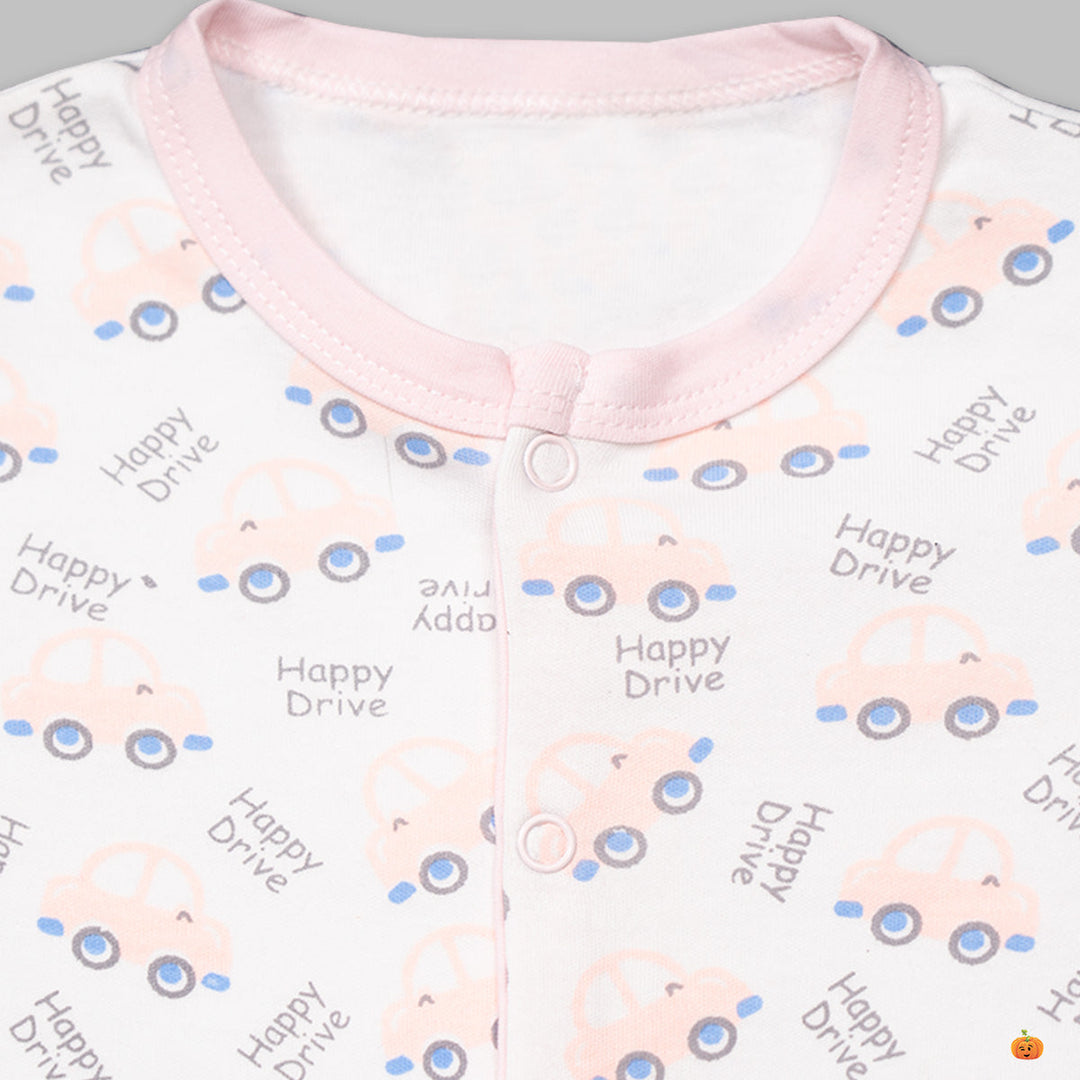 Pink Rompers for Kids with Eye Patterns