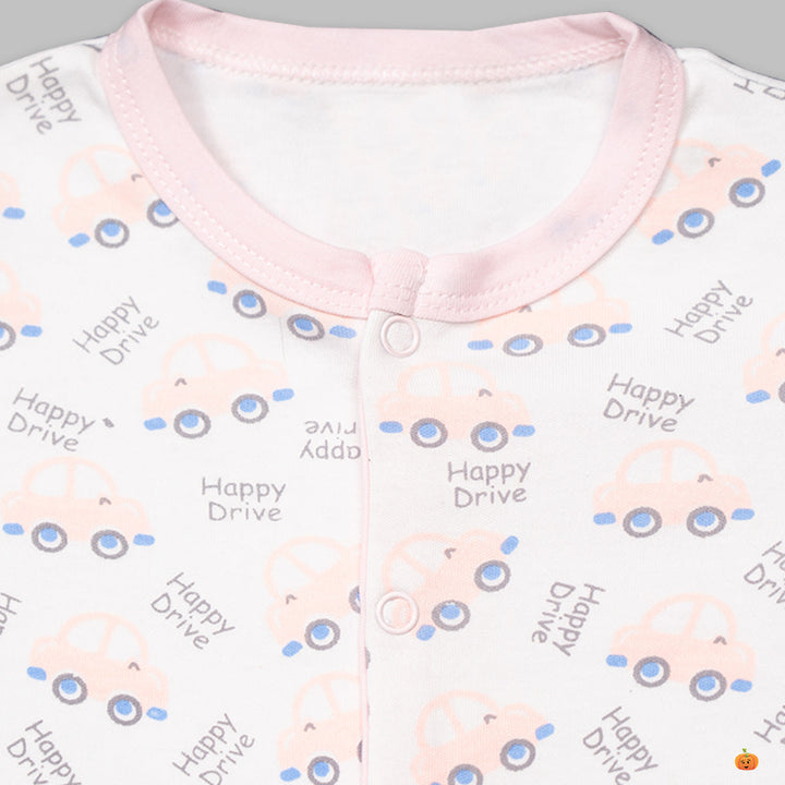 Pink Rompers for Kids with Eye Patterns