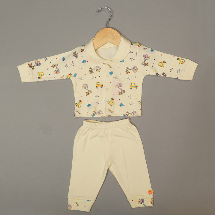 Rompers For Kids in Cream Color Front View