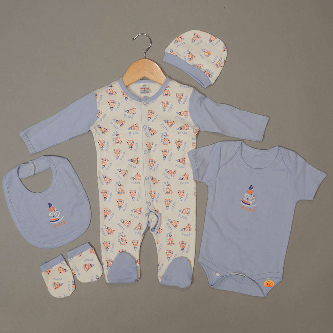 Sky Blue Rompers for Kids Front View
