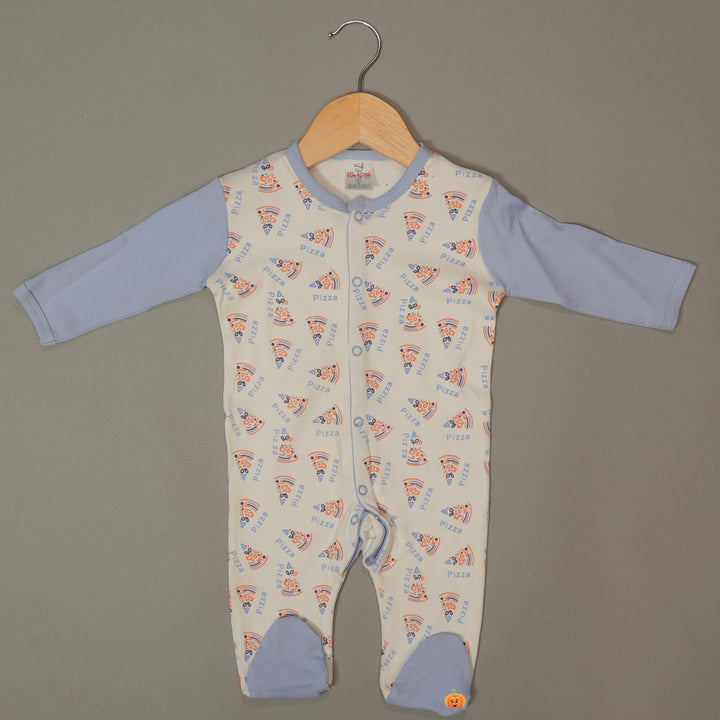 Sky Blue Rompers for Kids Front View