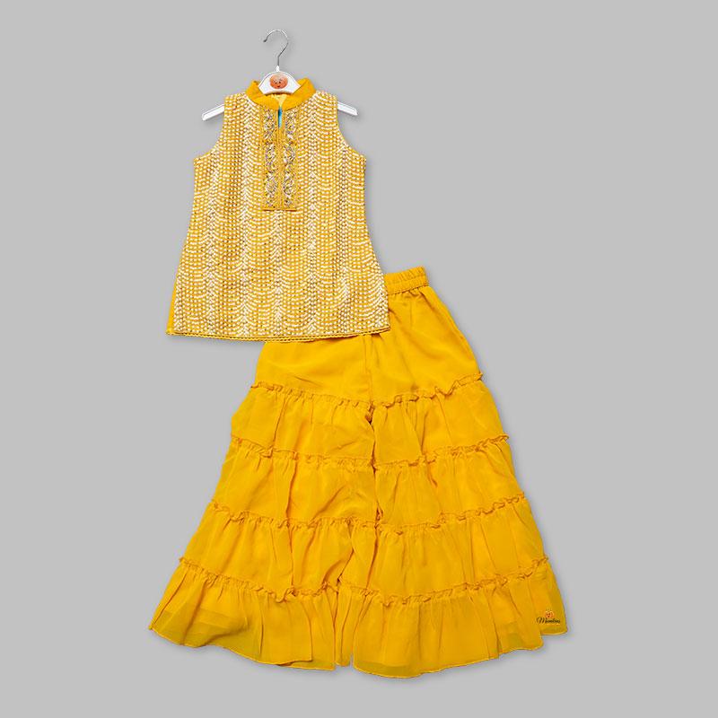 Salwar Suit For Girls And Kids With An Elegant EmbroideryMUSTARD