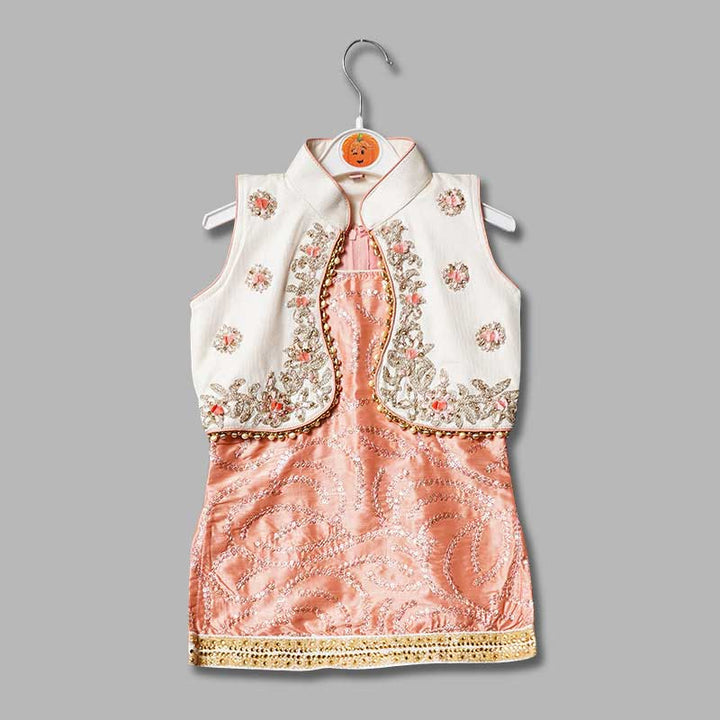 Cream Girls Punjabi Suit