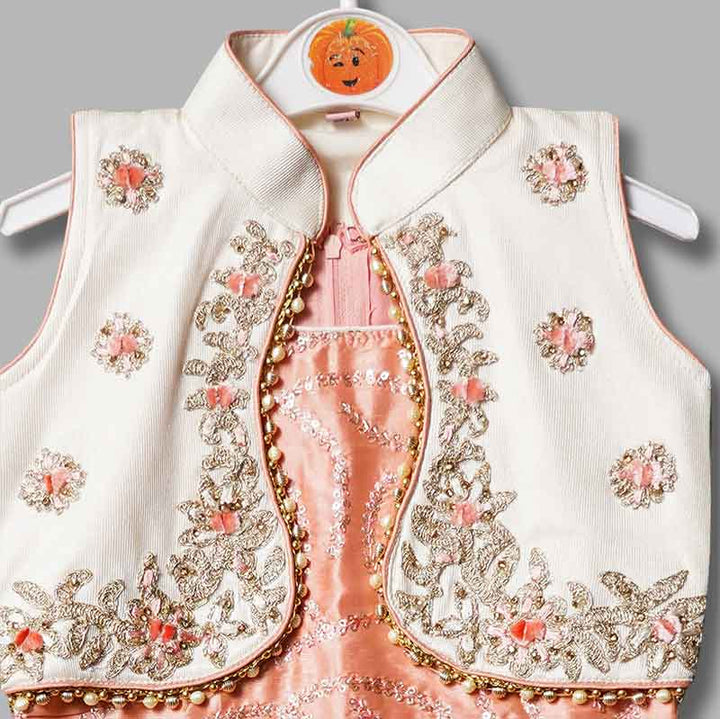 Cream Girls Punjabi Suit