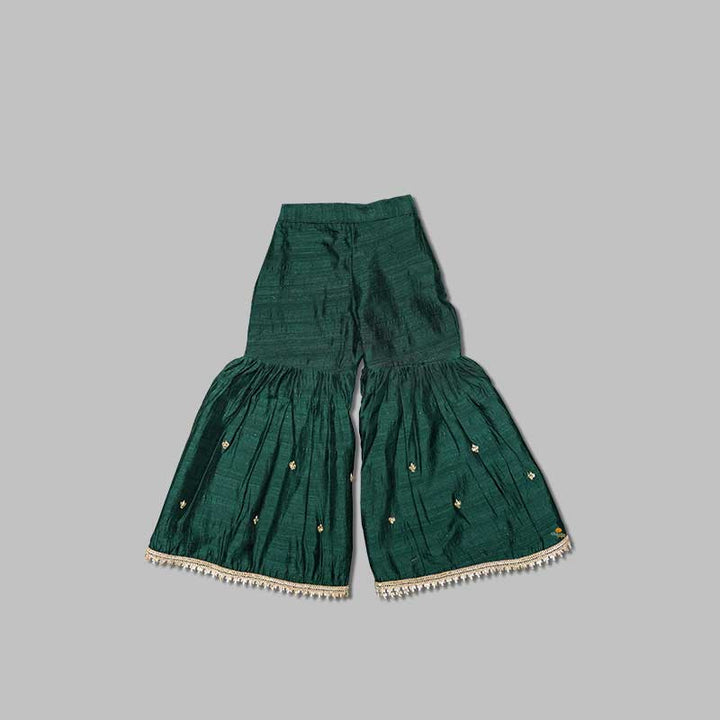 Dark Green Sharara Dress for Kids